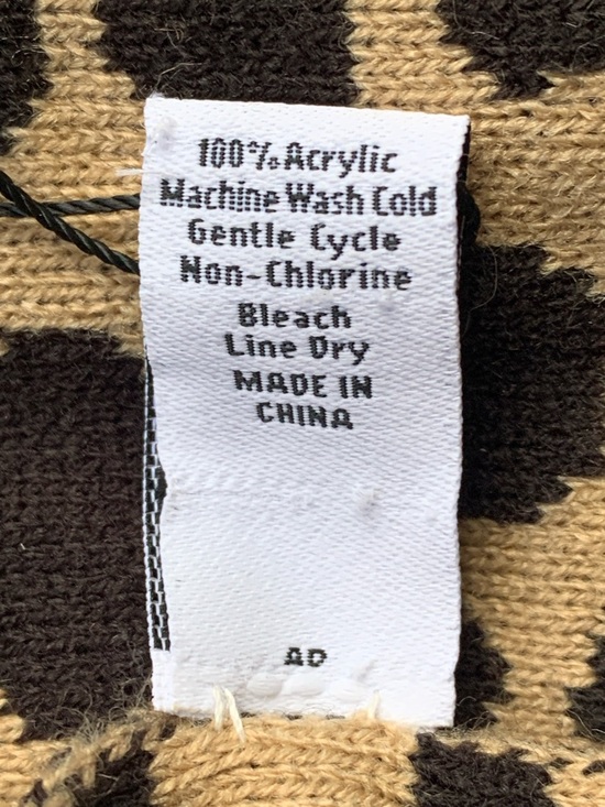 VERA BRADLEY NEW Leopard Cheetah Animal Print Black & Tan Scarf - Picture 6 of 6